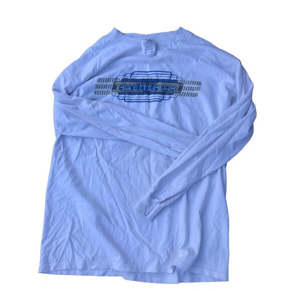 Vintage Adidas Shirt Big Logo White Medium - Picture 4 of 4